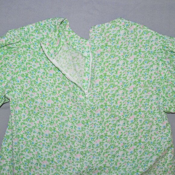 Vintage Handmade Girls Dress Size 5-6 Floral Print Retro Mod Mini Dress & Shorts - Picture 4 of 10